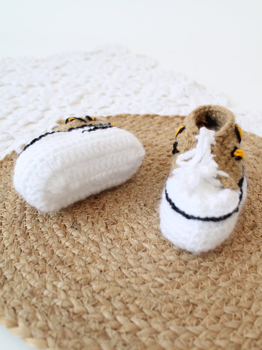 Crochet Sneakers Embroidered Boots