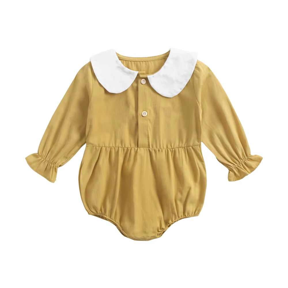 Princess Newborn Baby Girl Bodysuits Long Sleeve Cotton Baby Clothes Flowers Plaid Cute