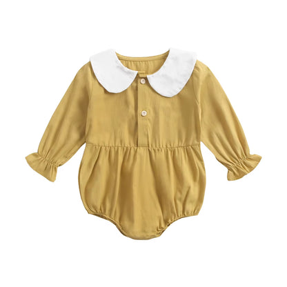 Princess Newborn Baby Girl Bodysuits Long Sleeve Cotton Baby Clothes Flowers Plaid Cute