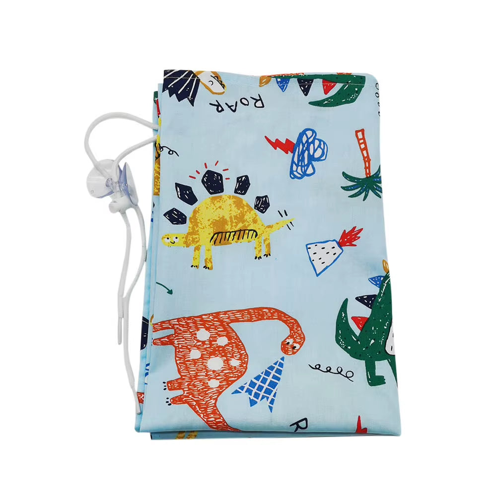 Cute Cotton Baby Car Window Sunshade Cover Cartoon Suction Cup Sliding Curtain Suction Cup Cloth Curtain for Kid Baby Children