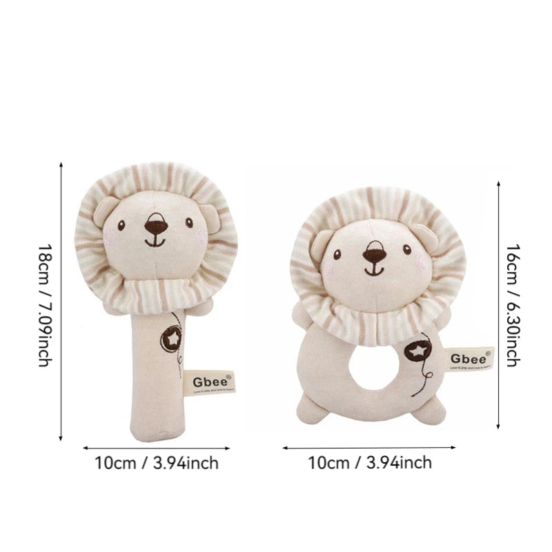 Organic Cotton Baby Hand Rattle | Soft Soothing Toy for Infants