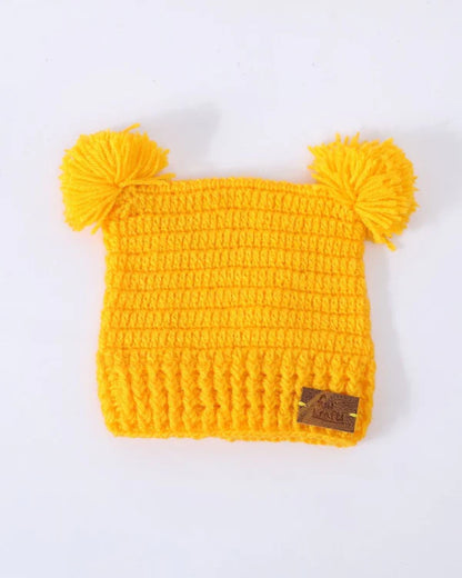 CozyPoms Wool Beanie