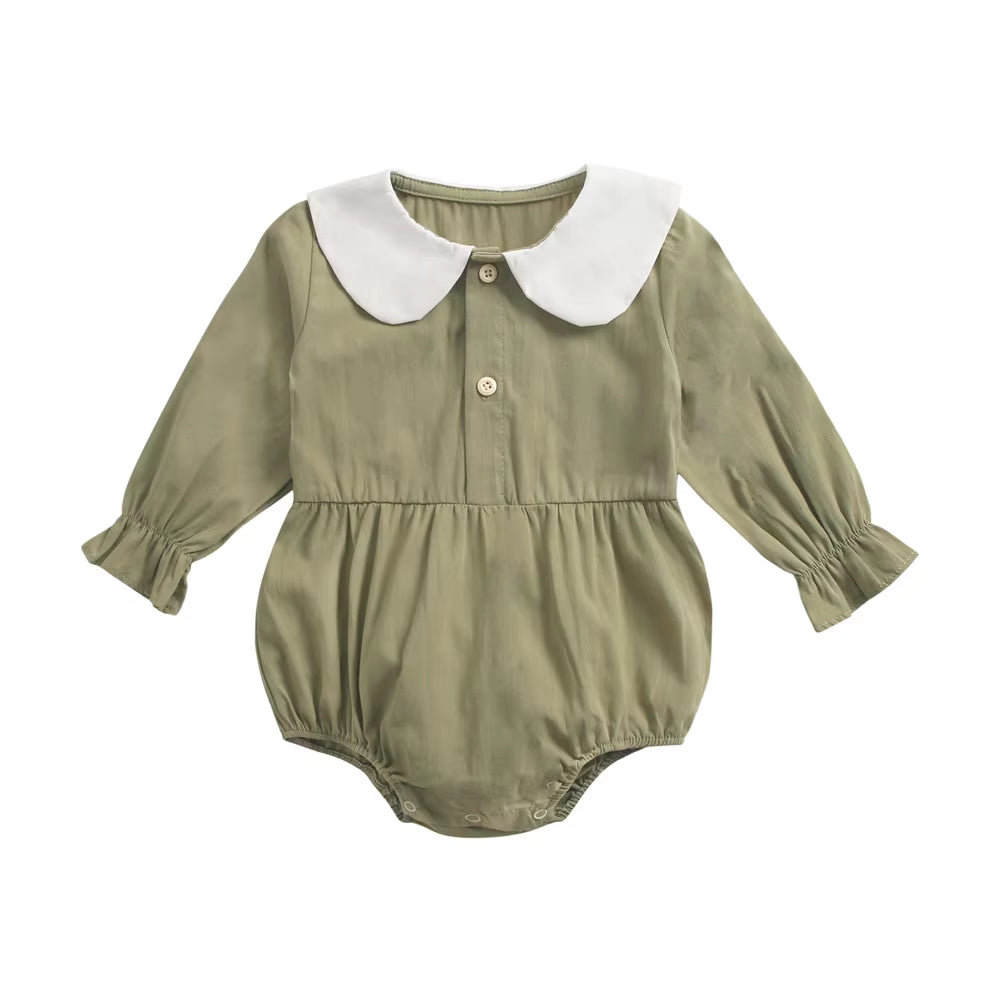 Princess Newborn Baby Girl Bodysuits Long Sleeve Cotton Baby Clothes Flowers Plaid Cute