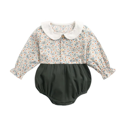 Princess Newborn Baby Girl Bodysuits Long Sleeve Cotton Baby Clothes Flowers Plaid Cute