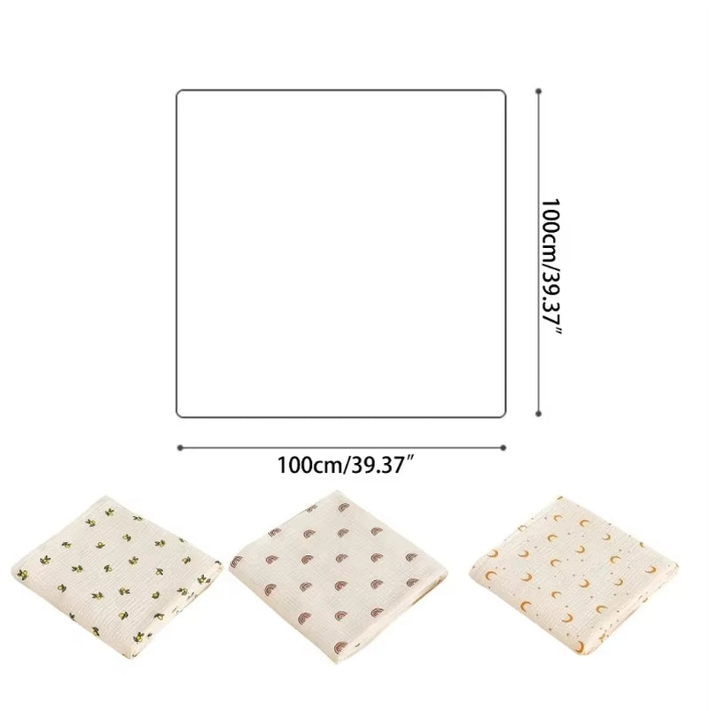 Baby Blanket Newborn Muslin Swaddle 2 Layer Cotton Bath Towel Summer Stroller Cover Wrap Gauze Toddler Sleep Blanket Baby Items