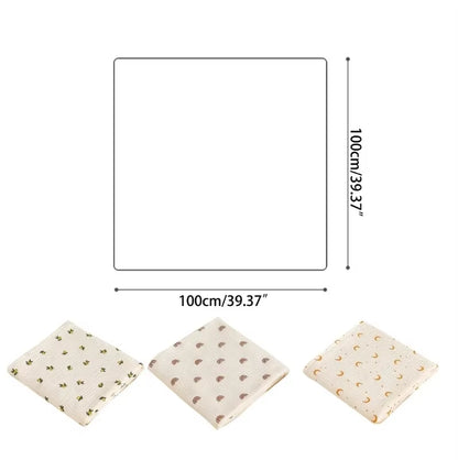 Baby Blanket Newborn Muslin Swaddle 2 Layer Cotton Bath Towel Summer Stroller Cover Wrap Gauze Toddler Sleep Blanket Baby Items