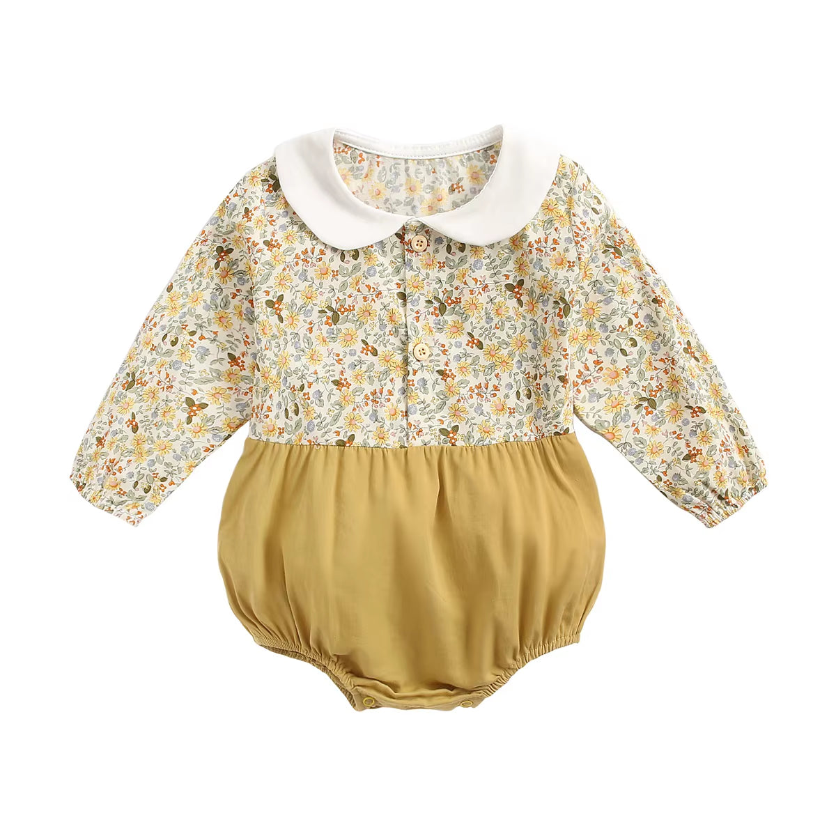 Princess Newborn Baby Girl Bodysuits Long Sleeve Cotton Baby Clothes Flowers Plaid Cute