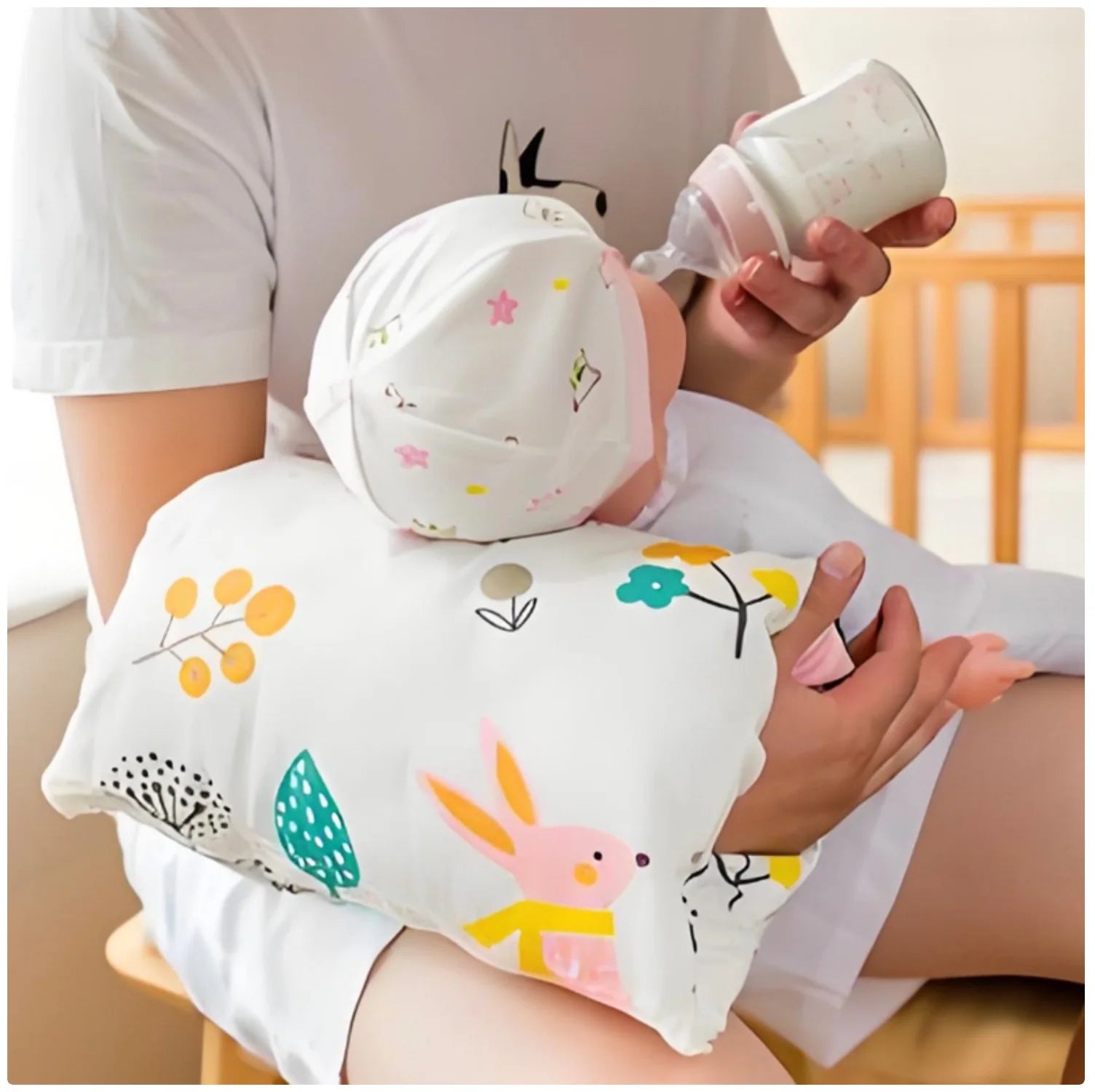 Baby Feeding Arm Pillow - Comfortable Nursing Arm Support Cushion with Cute Patterns