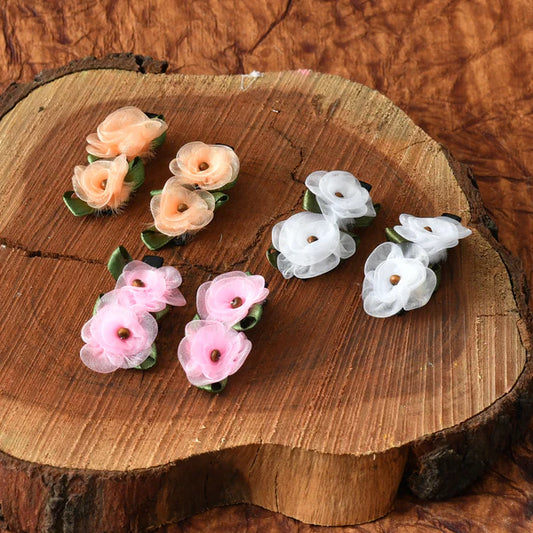 ColorBloom Floral Clips -  Pair