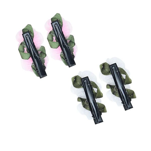 ColorBloom Floral Clips -  Pair
