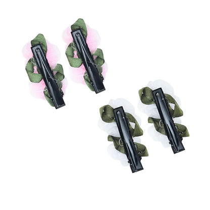 ColorBloom Floral Clips -  Pair