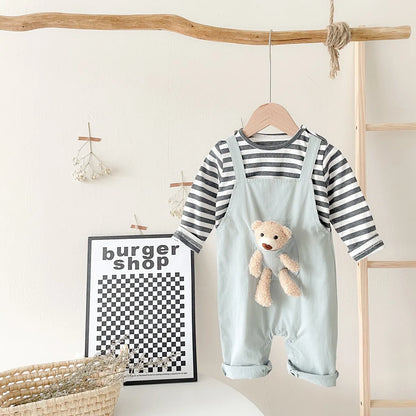 Long Sleeve Baby Boys and Girls Rompers Cute Bear 