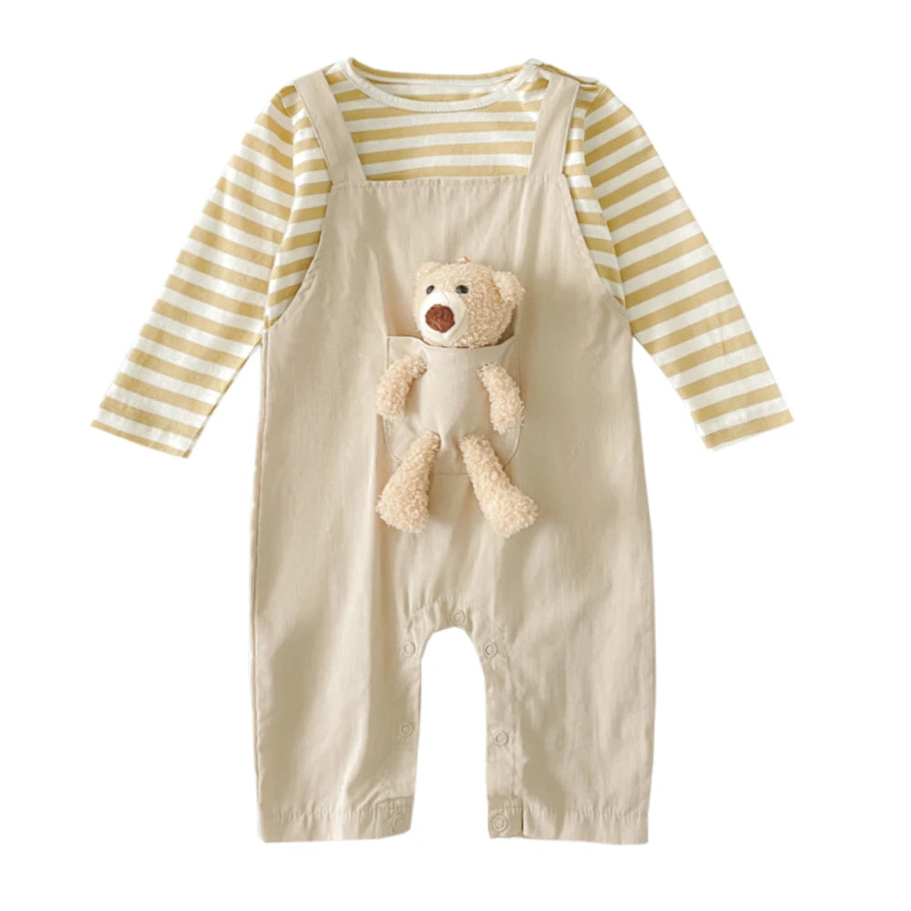 Long Sleeve Baby Boys and Girls Rompers Cute Bear 