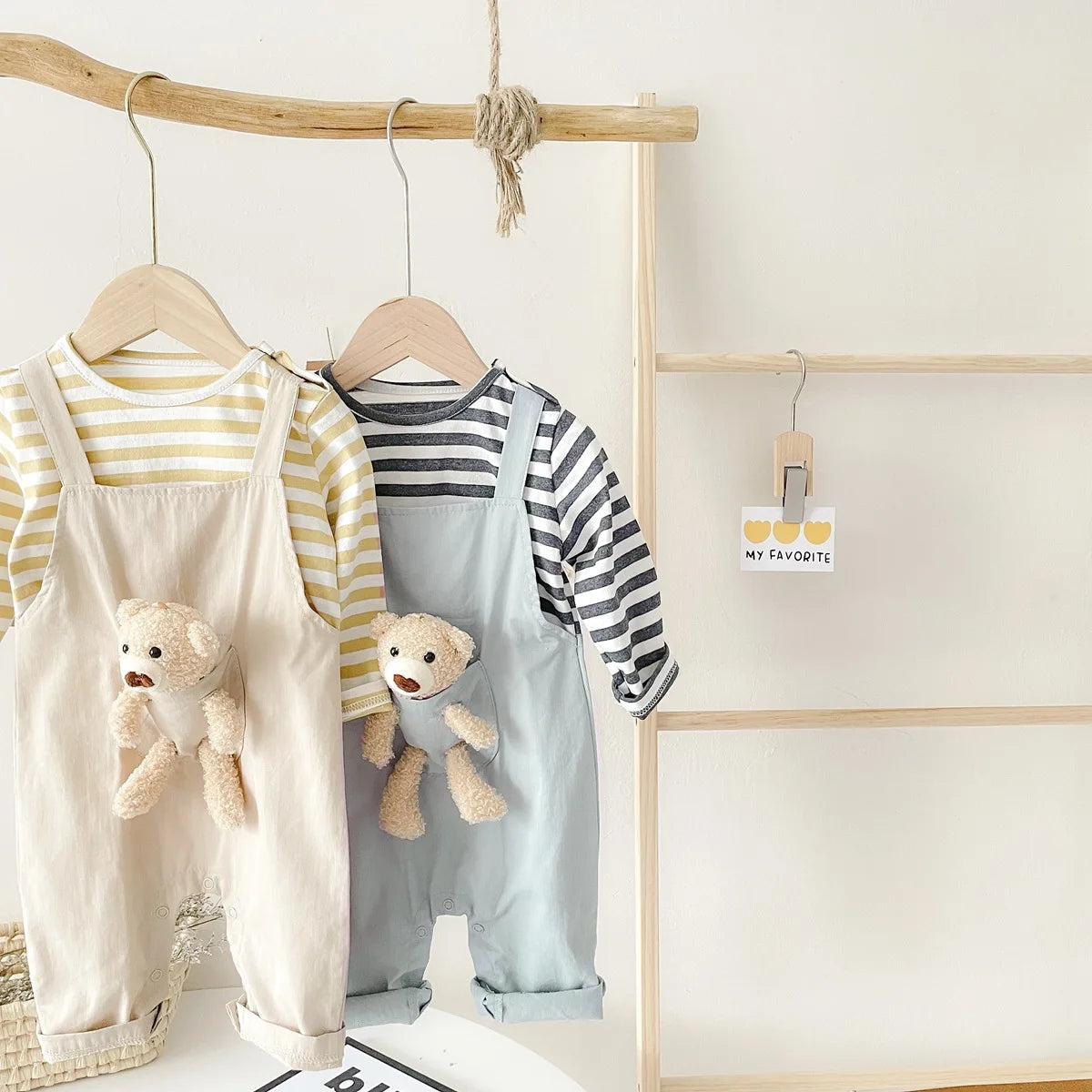 Long Sleeve Baby Boys and Girls Rompers Cute Bear 