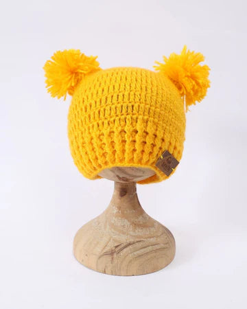 CozyPoms Wool Beanie