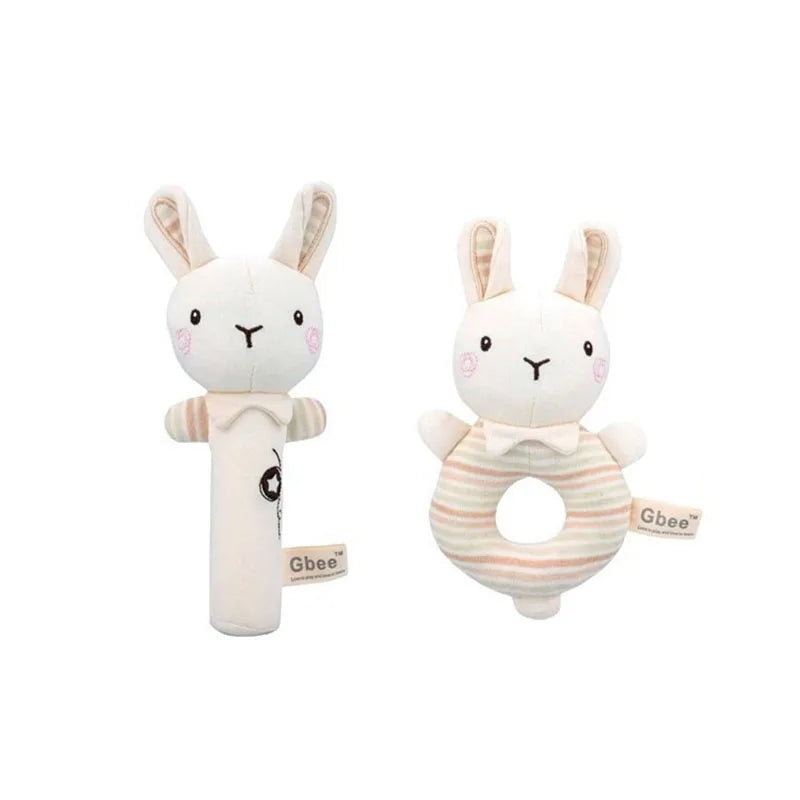 Organic Cotton Baby Hand Rattle | Soft Soothing Toy for Infants