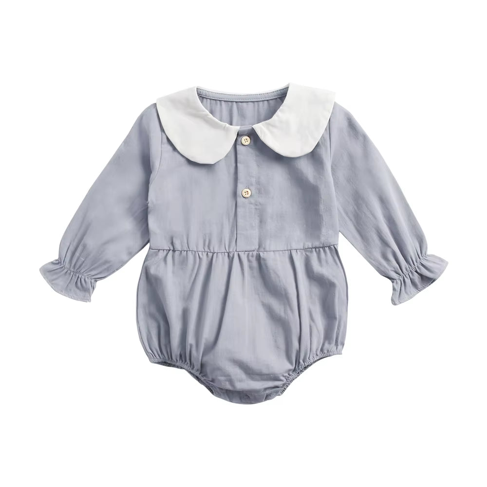 Princess Newborn Baby Girl Bodysuits Long Sleeve Cotton Baby Clothes Flowers Plaid Cute