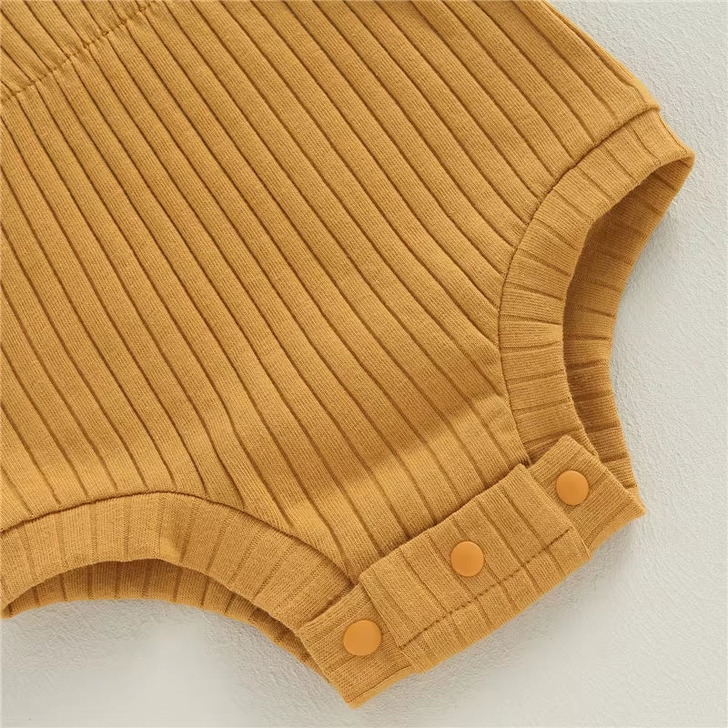 Summer Infant Baby Girls - Cotton Romper with Bow Headband Toddler 