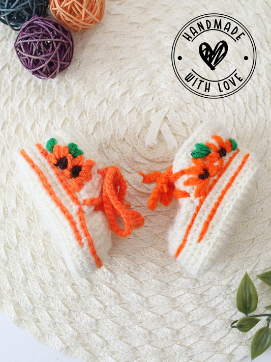 Crochet Sneakers Embroidered Boots
